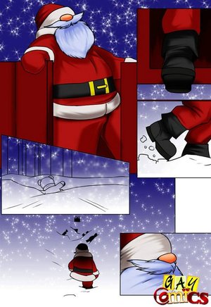 Gay santa banging elf