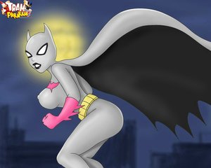 Sexy toon supergirl rubbing