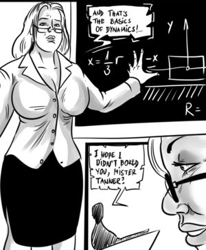 Frustrated college teacher intimate