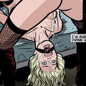 Roped blonde hottie fucked