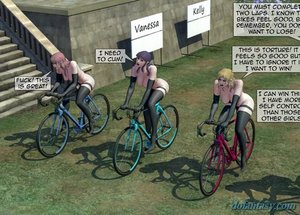 Remaining slaves ride bikes
