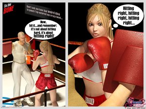 Barbie lookalike boxer chick